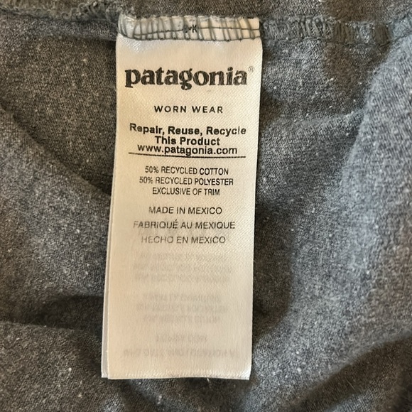 Patagonia Gray Long sleeve Classic Front and Back logo Shirt Size M - Picture 8 of 8